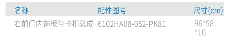 上汽跃进原厂保险丝盒检修口盖板(中体、宽体)N600030223-CN501 4